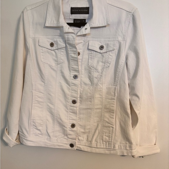 Live a Little Jackets & Blazers - Live a Little Cream Jean Jacket